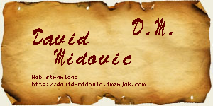 David Midović vizit kartica